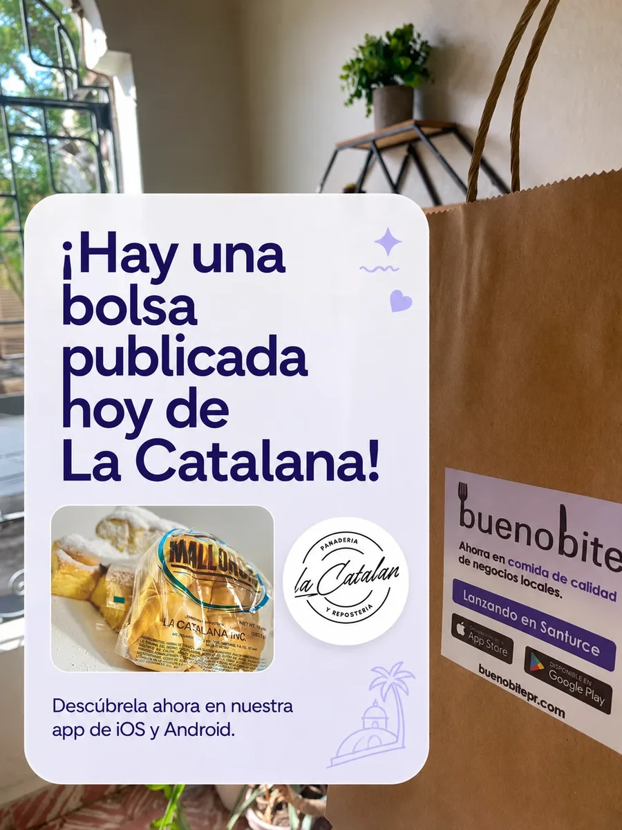 Publicación de BuenoBite destacando a una panadería local